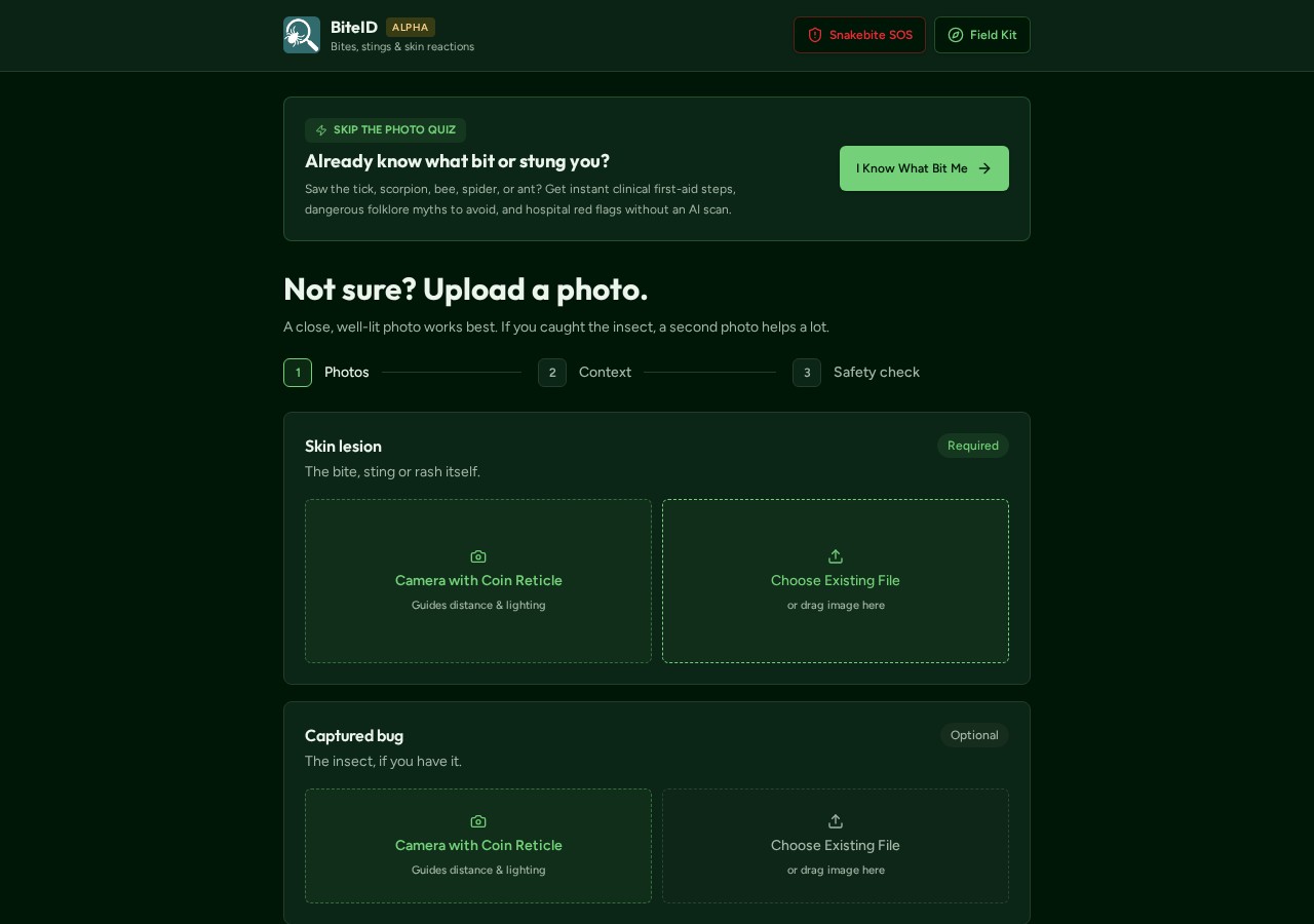 BiteID website screenshot